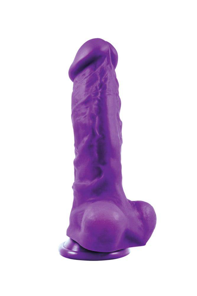 NS Novelties - Colours - 8 Inch Pleasures Thick Dildo - Purple - Stag Shop