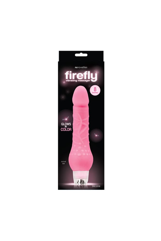 NS Novelties - Firefly - 8 Inch Vibrating Massager - Pink - Stag Shop