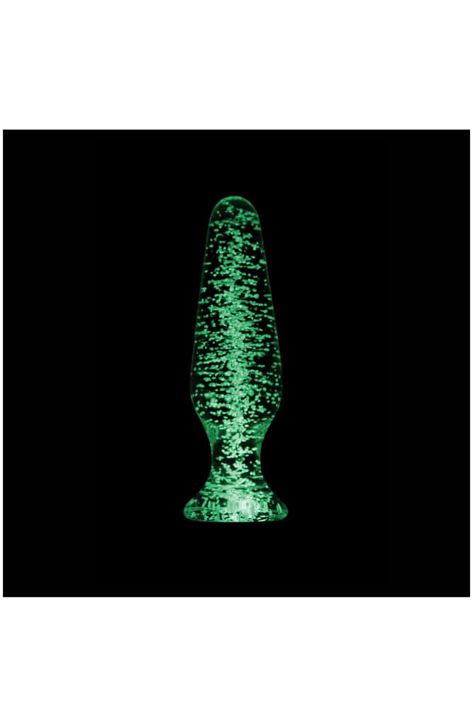 NS Novelties - Firefly - Glass Tapered Butt Plug - Glow-In-The-Dark/Clear - Stag Shop