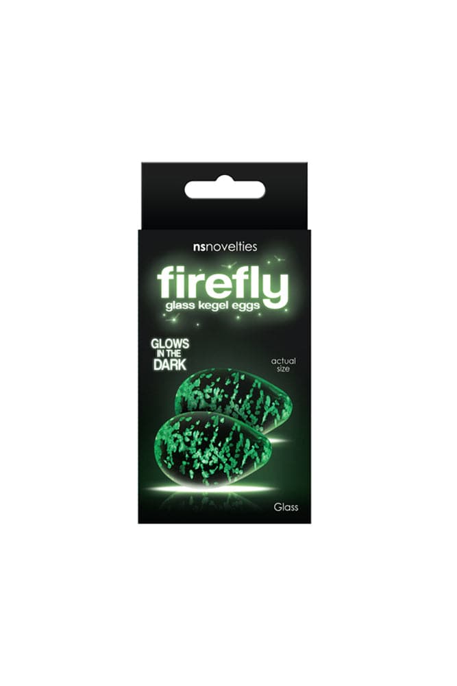 NS Novelties - Firefly - Glass Kegel Eggs - Glow-In-The-Dark/Clear - Stag Shop