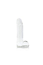 NS Novelties - Firefly - Glass Smooth Ballsy Dildo - 4 inch - Glow-In-The-Dark/Clear - Stag Shop