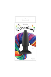 Thumbnail for NS Novelties - UnicornTails - Rainbow Tail Plug - Black - Stag Shop