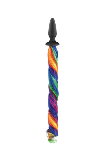 NS Novelties - UnicornTails - Rainbow Tail Plug - Black - Stag Shop