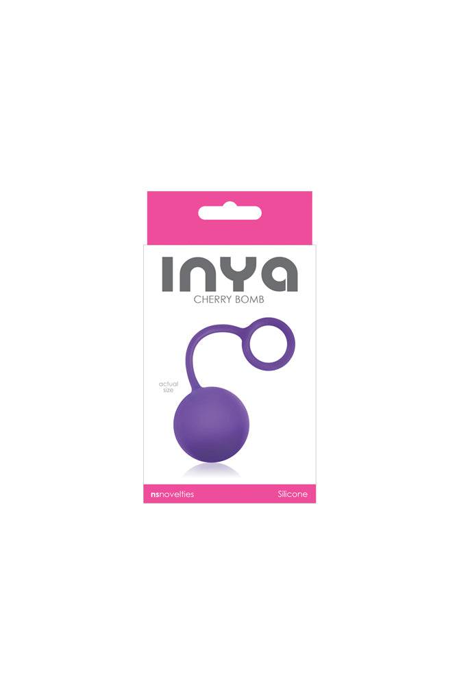 NS Novelties - INYA - Cherry Bomb Weighted Kegel Ball - Purple - Stag Shop