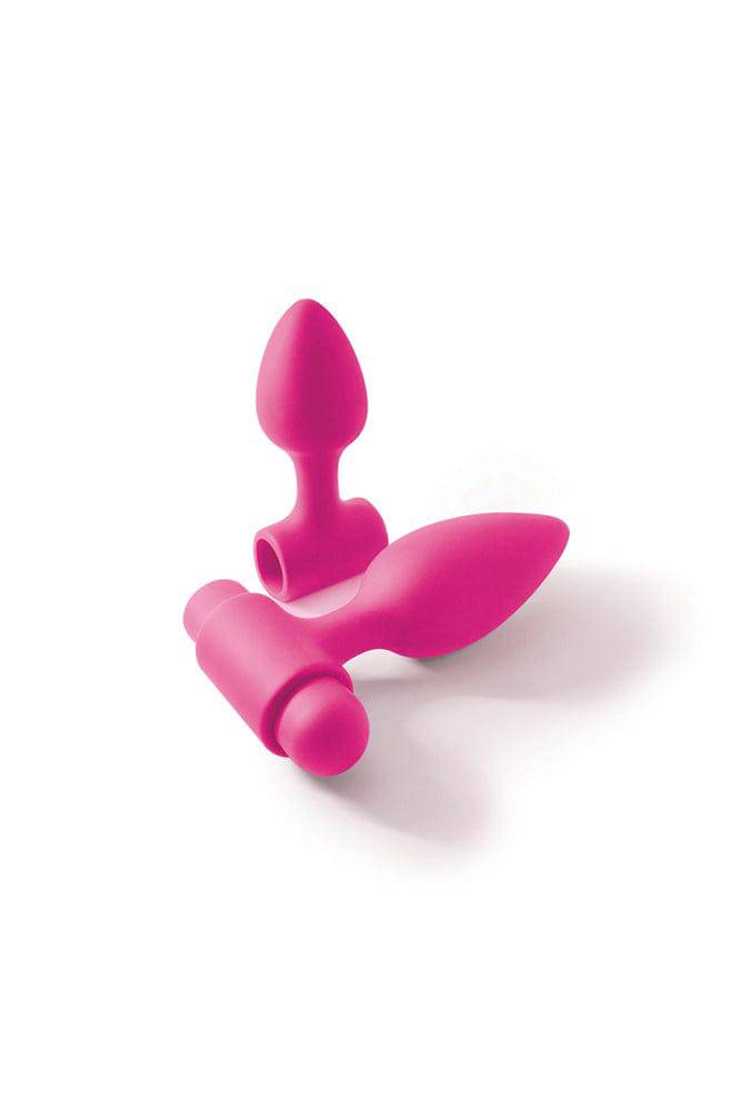 NS Novelties - INYA - Vibes-O-Spades Vibrating Butt Plug Set - Pink - Stag Shop