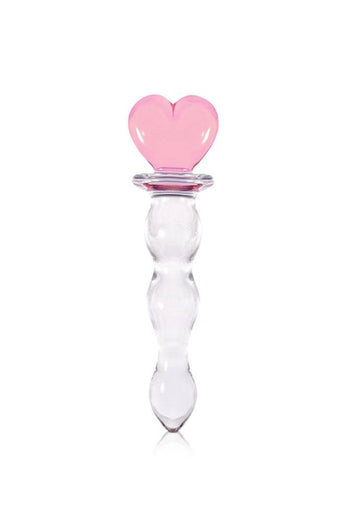 NS Novelties - Crystal - Heart of Glass Dildo - Clear/Pink - Stag Shop