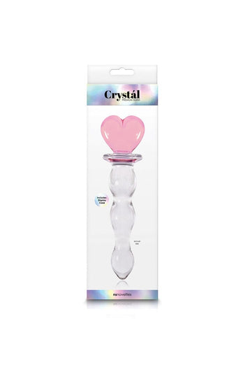 NS Novelties - Crystal - Heart of Glass Dildo - Clear/Pink - Stag Shop