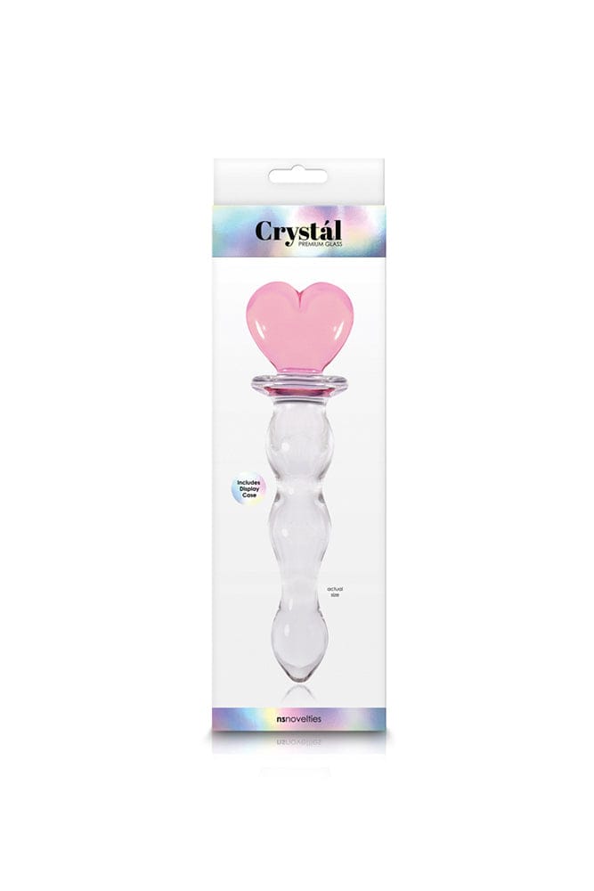 NS Novelties - Crystal - Heart of Glass Dildo - Clear/Pink - Stag Shop