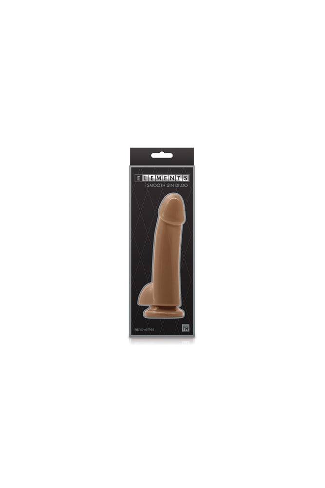 NS Novelties - Elements - Smooth Dildo - Brown - Assorted Sizes - Stag Shop