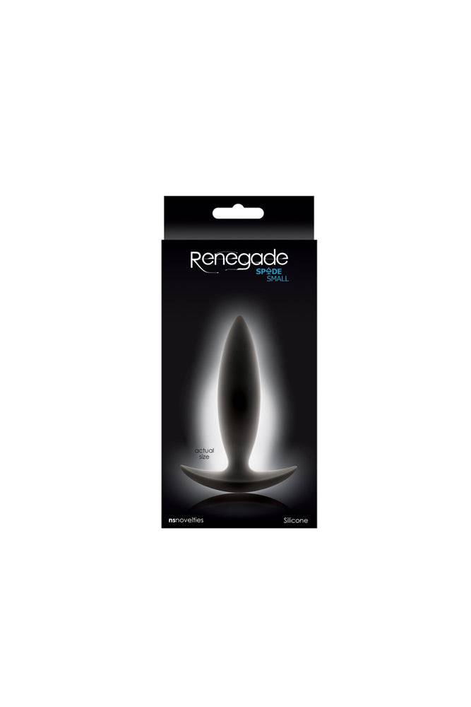 NS Novelties - Renegade - Spade Butt Plug - Black - Assorted Sizes - Stag Shop
