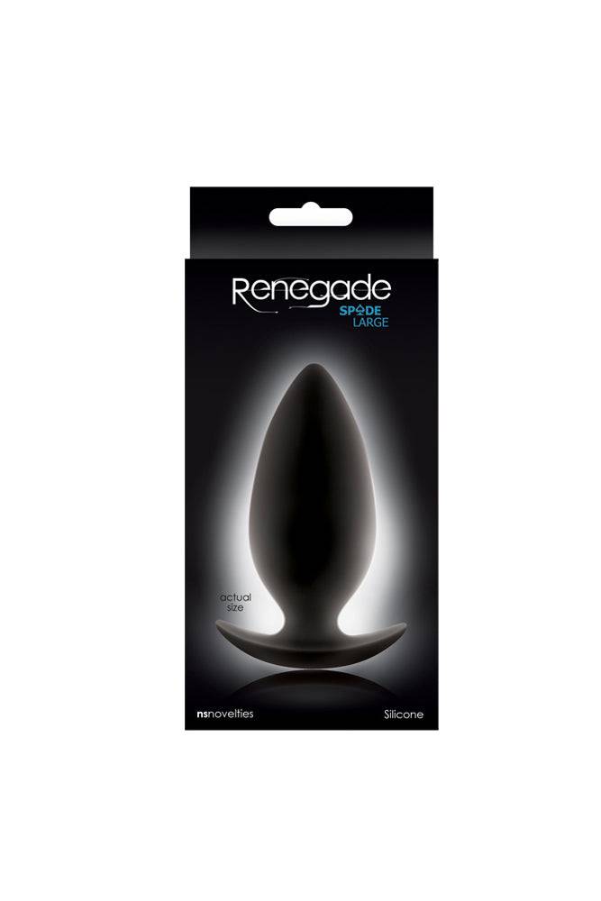 NS Novelties - Renegade - Spade Butt Plug - Black - Assorted Sizes - Stag Shop