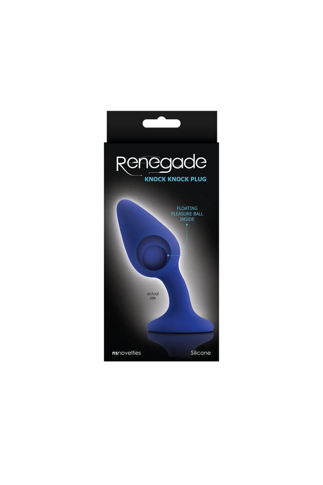 NS Novelties - Renegade - Knock Knock Weighted Butt Plug - Assorted Colours - Stag Shop