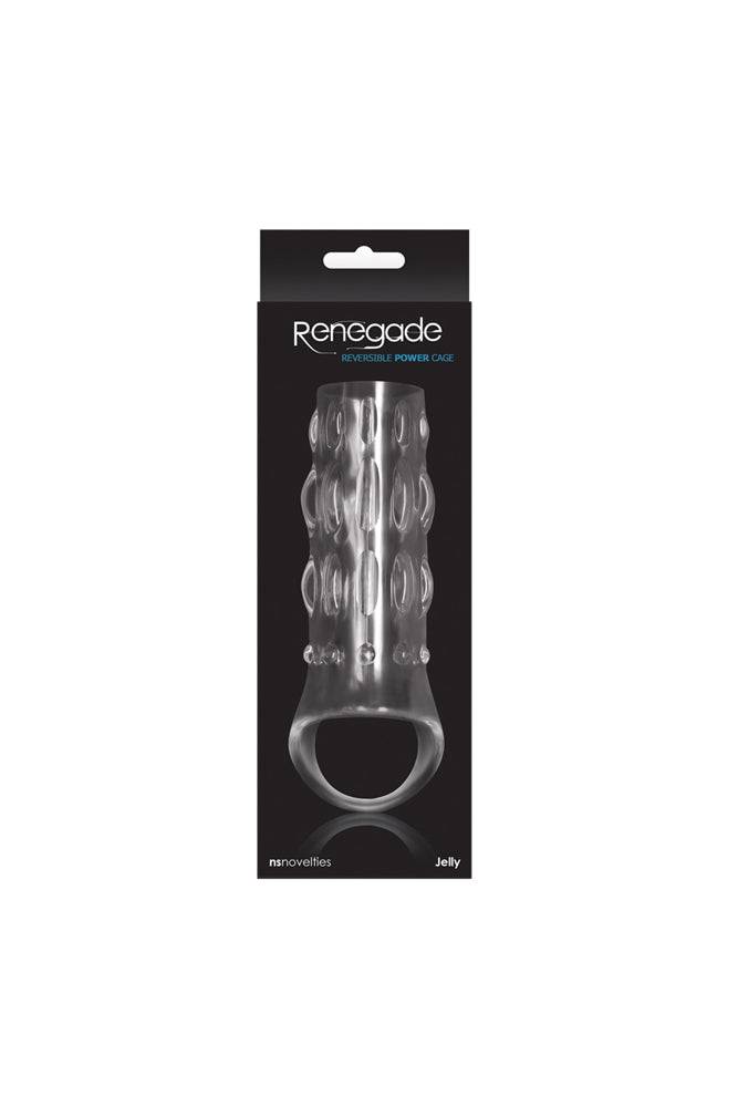 NS Novelties - Renegade - Reversible Power Cock Cage - Clear - Stag Shop