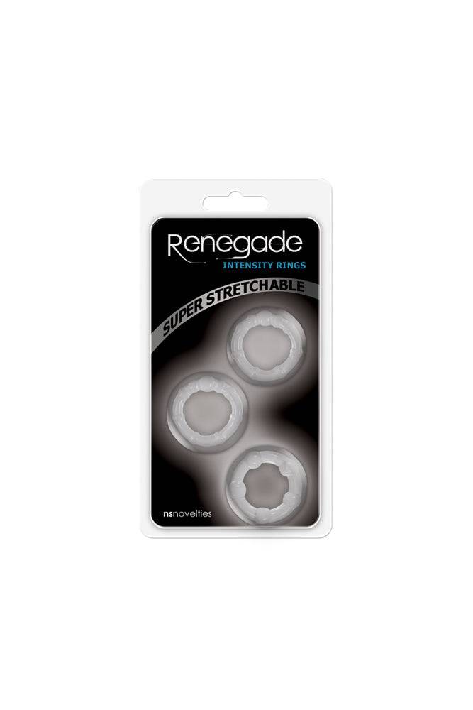 NS Novelties - Renegade - Intensity Cock Rings - 3pk - Clear - Stag Shop
