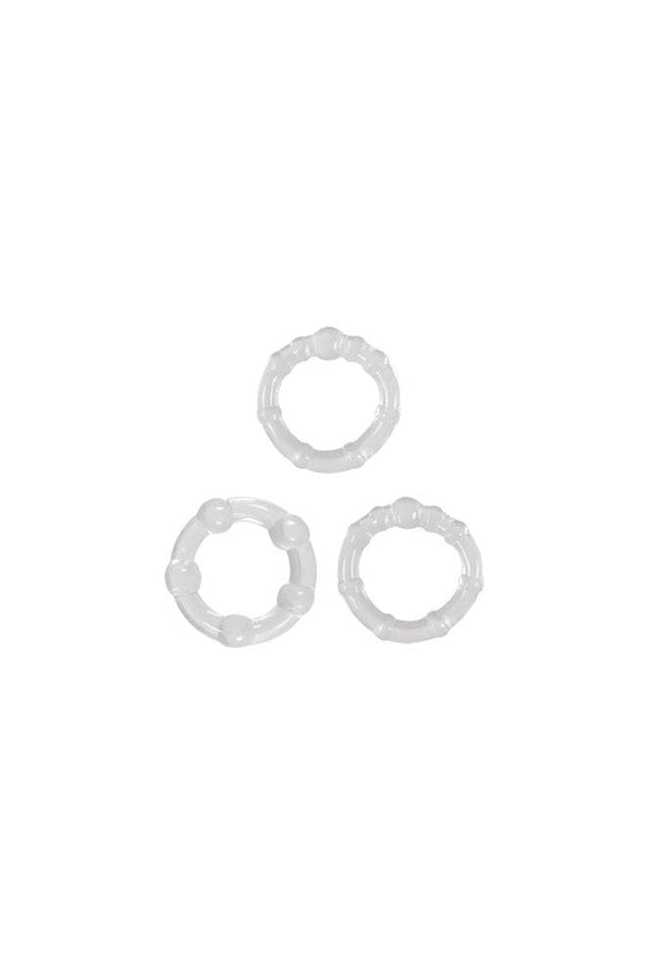 NS Novelties - Renegade - Intensity Cock Rings - 3pk - Clear - Stag Shop