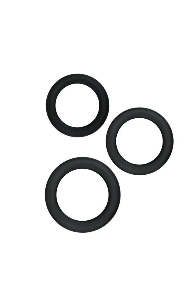 NS Novelties - Renegade - Diversity Cock Ring Set - Black - Stag Shop