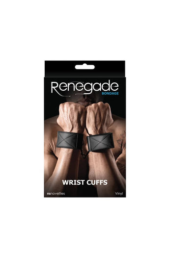 NS Novelties - Renegade - Bondage - Wrist Cuffs - Black - Stag Shop