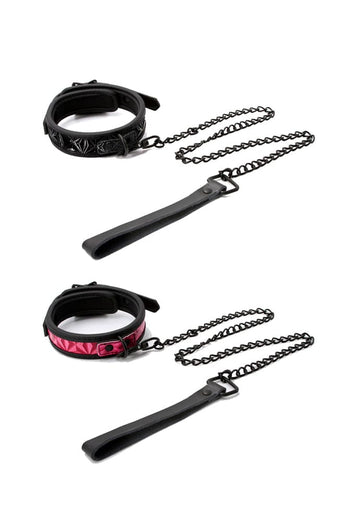 NS Novelties - Sinful - 1 Inch Collar & Leash - Assorted Colours - Stag Shop
