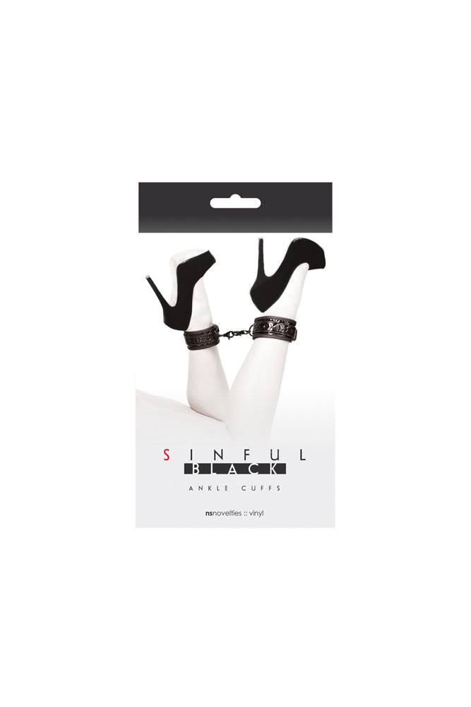 NS Novelties - Sinful - Ankle Cuffs - Black - Stag Shop