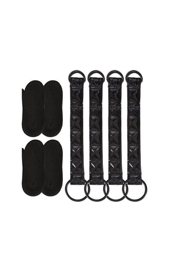 NS Novelties - Sinful - Bed Restraint Straps - Black - Stag Shop