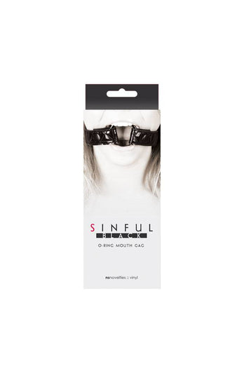 NS Novelties - Sinful - O-Ring Gag - Black - Stag Shop
