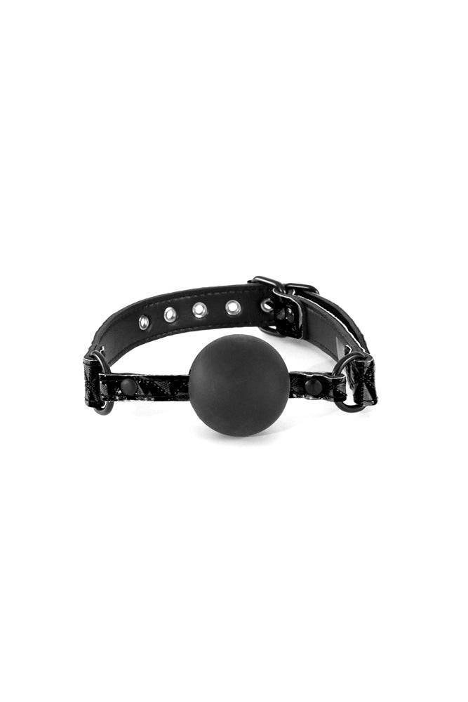 NS Novelties - Sinful - Soft Silicone Ball Gag - Black - Stag Shop