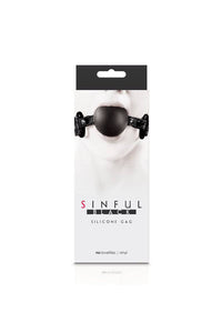 Thumbnail for NS Novelties - Sinful - Soft Silicone Ball Gag - Black - Stag Shop
