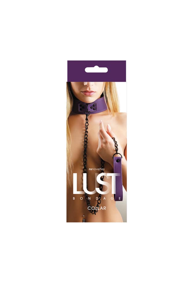 NS Novelties - Lust - Collar & Leash - Purple - Stag Shop