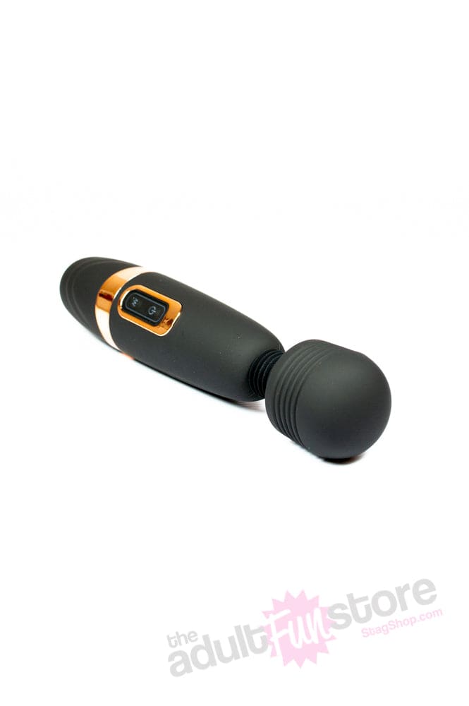 Onyxxx - Darque Rechargeable Massage Wand - Black/Rose Gold - Stag Shop