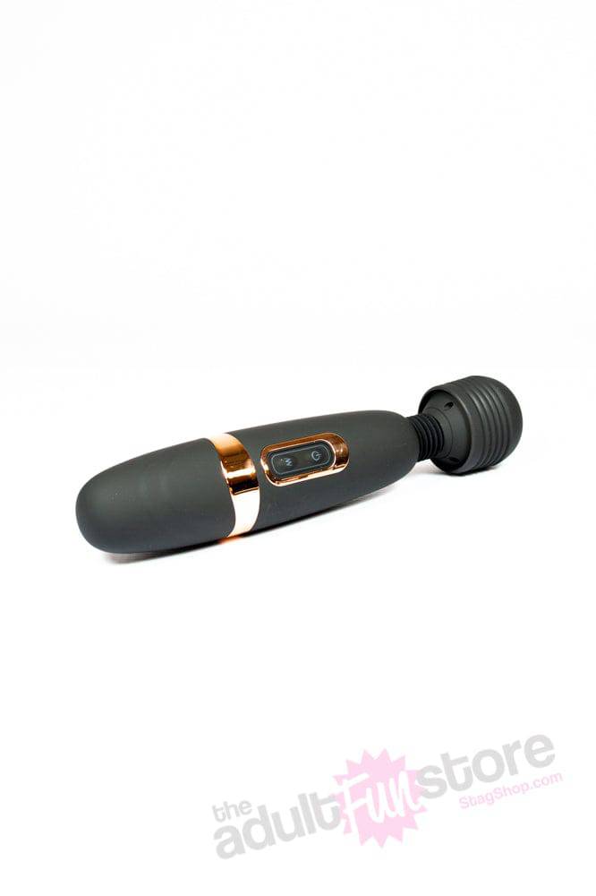 Onyxxx - Darque Rechargeable Massage Wand - Black/Rose Gold - Stag Shop