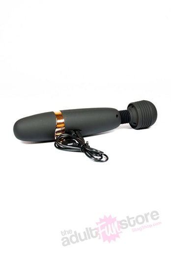 Onyxxx - Darque Rechargeable Massage Wand - Black/Rose Gold - Stag Shop