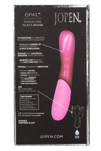 Thumbnail for Jopen - Opal Vibrating Glass Wand - Pink - Stag Shop