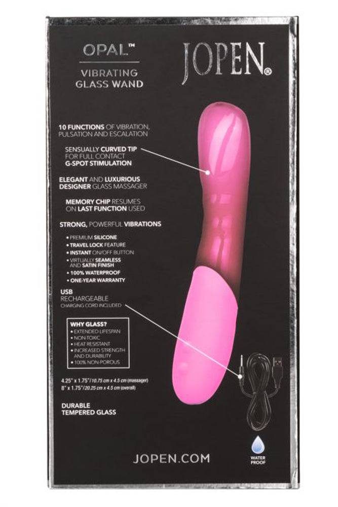 Jopen - Opal Vibrating Glass Wand - Pink - Stag Shop