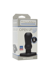 Doc Johnson - TitanMen - Open Up Tunnel Butt Plug - Black - Stag Shop