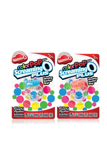 Screaming O - ColourPop Quickie Plus - Disposable Vibrating Cock Ring - Assorted - Stag Shop