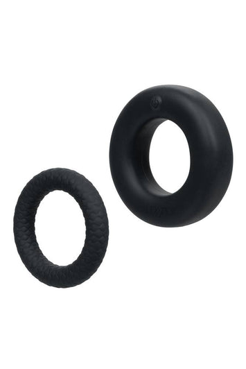 Cal Exotics - Link Up - Optimum Vibrating Cock Ring Set - Black - Stag Shop