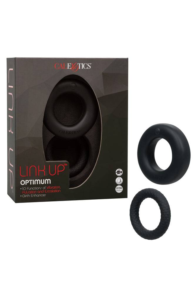 Cal Exotics - Link Up - Optimum Vibrating Cock Ring Set - Black - Stag Shop