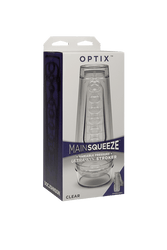 Doc Johnson - Main Squeeze - Optix Stroker - Clear - Stag Shop