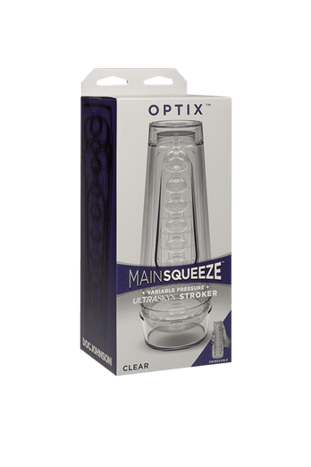 Doc Johnson - Main Squeeze - Optix Stroker - Clear - Stag Shop