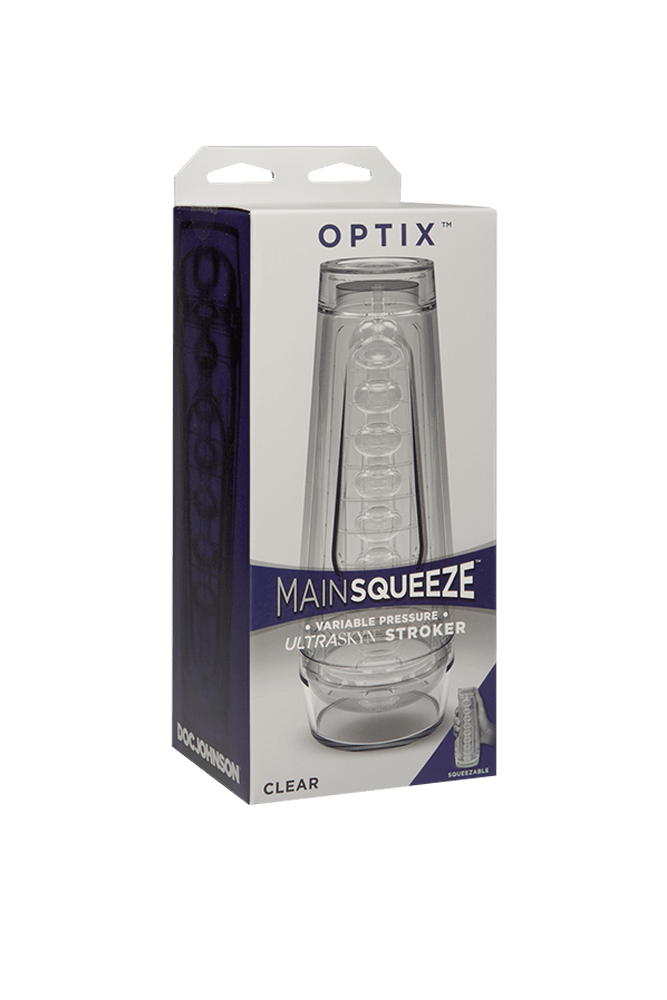 Doc Johnson - Main Squeeze - Optix Stroker - Clear - Stag Shop