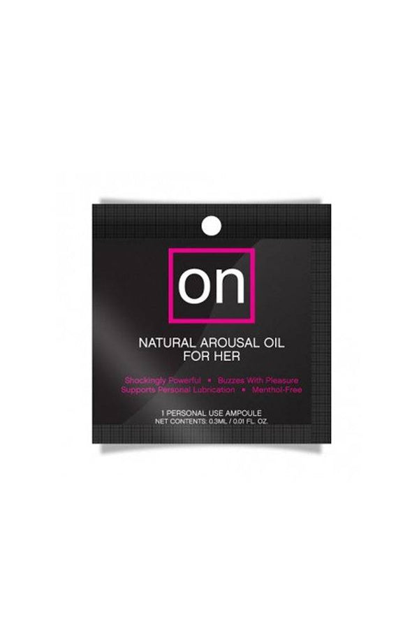 ON by Sensuva - Original Natural Arousal Oil For Her - Single Use Ampoule Packet - Stag Shop