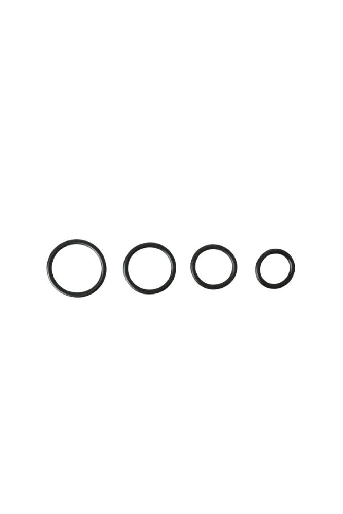 Sportsheets - Rubber O-Ring 4-Pack - Black - Stag Shop