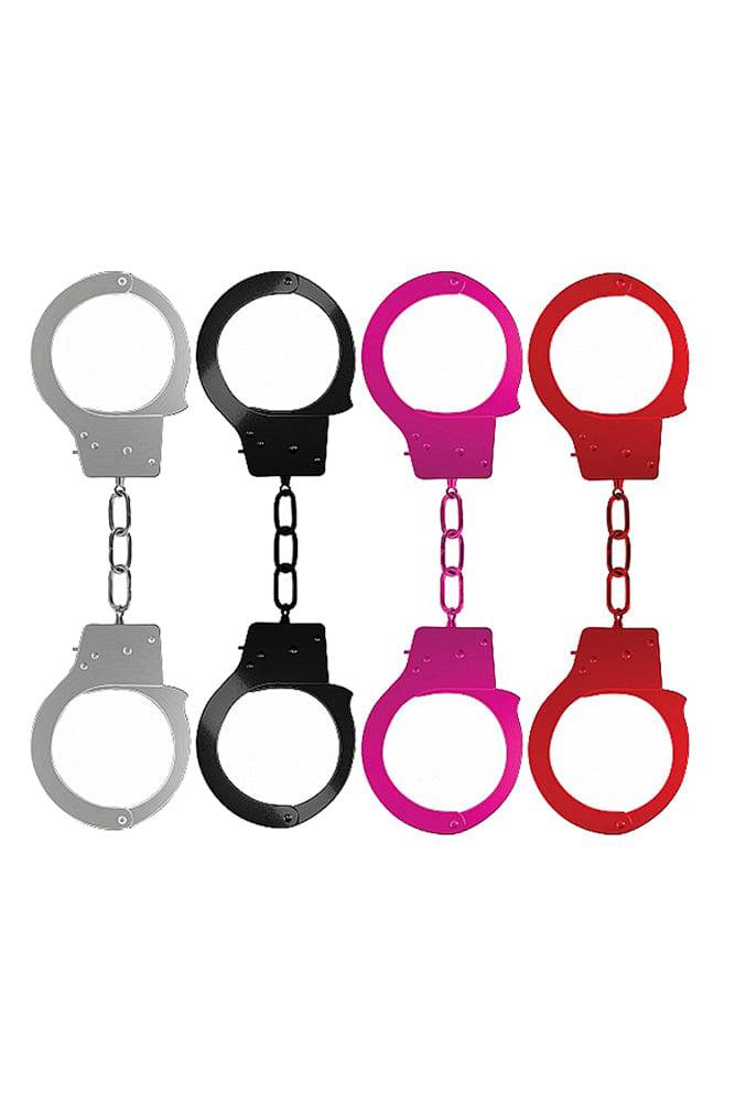 Ouch by Shots Toys - Beginner Metal Handcuffs - Assorted Colours - Stag Shop
