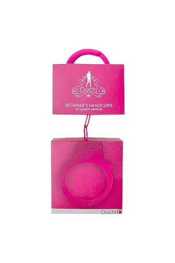 Ouch by Shots Toys - Beginner Metal Handcuffs - Assorted Colours - Stag Shop