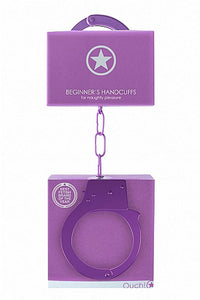 Thumbnail for Ouch by Shots Toys - Beginner Metal Handcuffs - Assorted Colours - Stag Shop