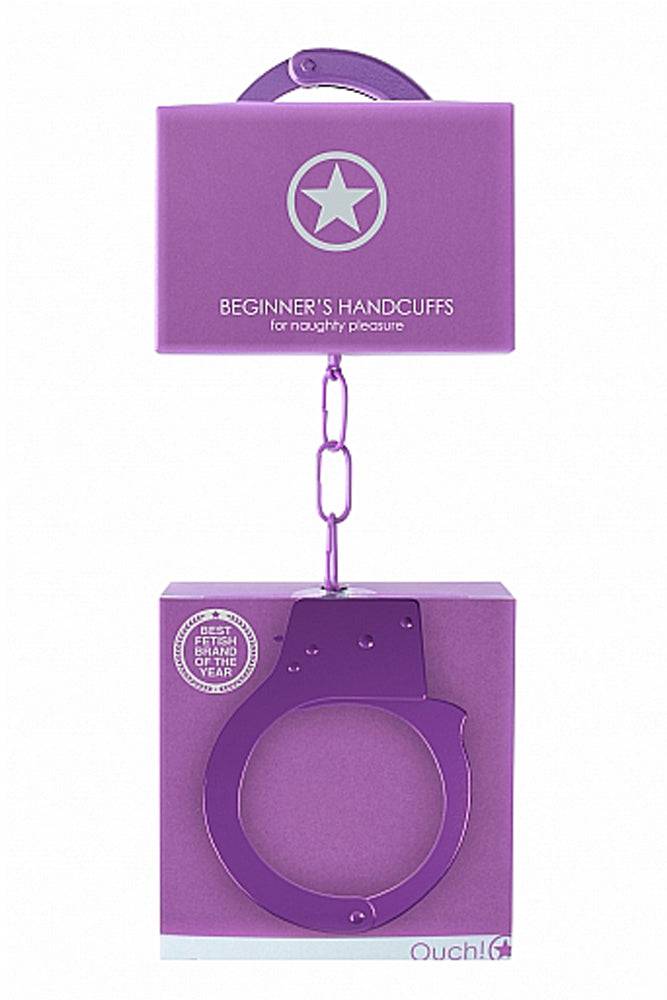 Ouch by Shots Toys - Beginner Metal Handcuffs - Assorted Colours - Stag Shop