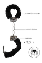 Ouch by Shots Toys - Beginner Fur Handcuffs - Assorted Colours - Stag Shop