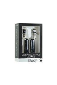Thumbnail for Ouch by Shots Toys - Vibrating Nipple Clamps - Black - Stag Shop