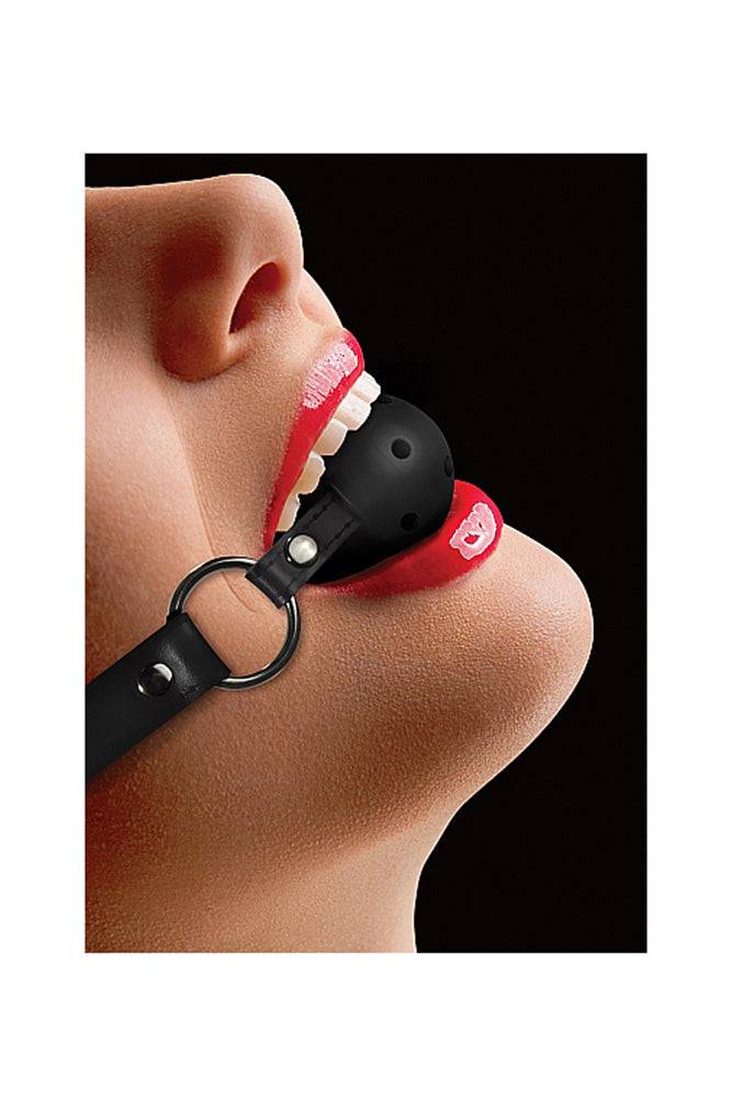 Ouch by Shots Toys - Ball Gag - Black - Stag Shop