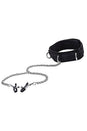 Ouch by Shots Toys - Velcro Collar & Nipple Clamps - Black - Stag Shop